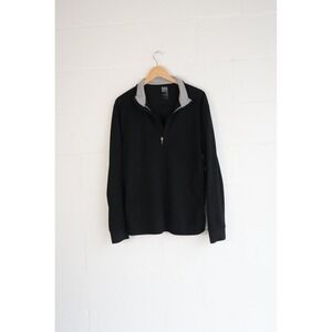 Rec Tech Pullover Men XL Black Quarter Zip Performance Long Sleeve‎ Extra Large